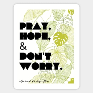 Pray, Hope, Don't Worry Magnet